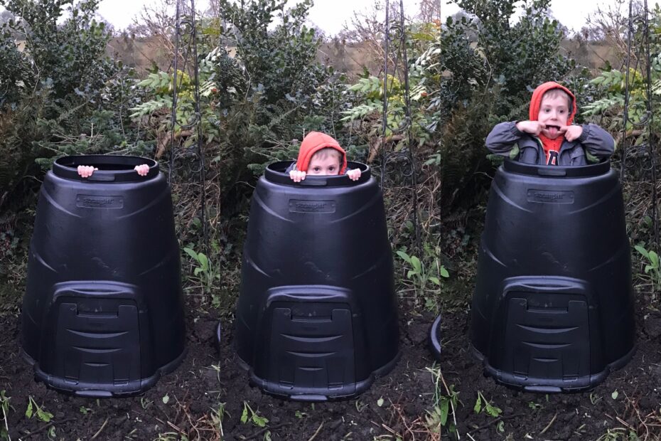 Compost bin hide n seek